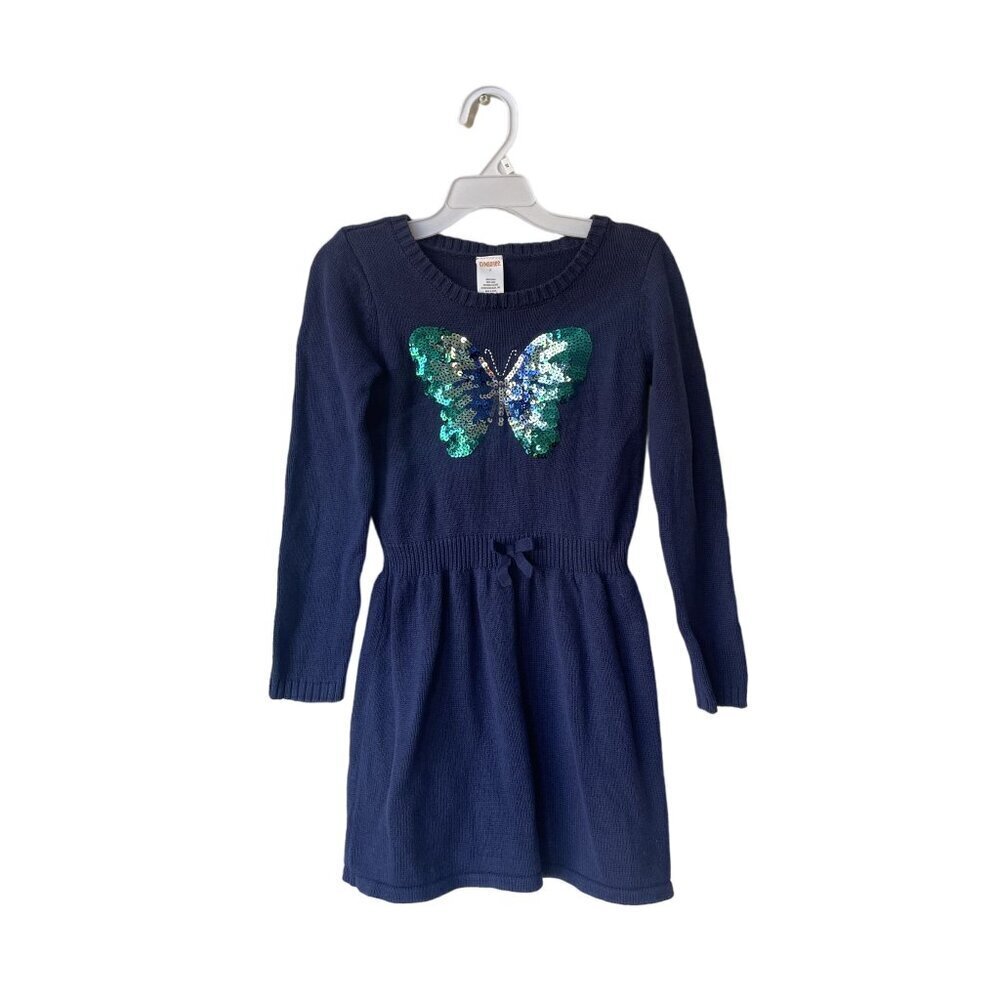 Gymboree Dress Girls Size 7 Sequin Butterfly Long Sleeve‎ Sweater Whimsical